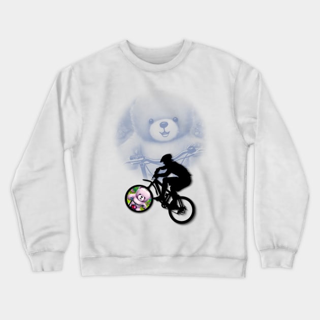 Bike Riding Crewneck Sweatshirt by KC Morcom aka KCM Gems n Bling aka KCM Inspirations